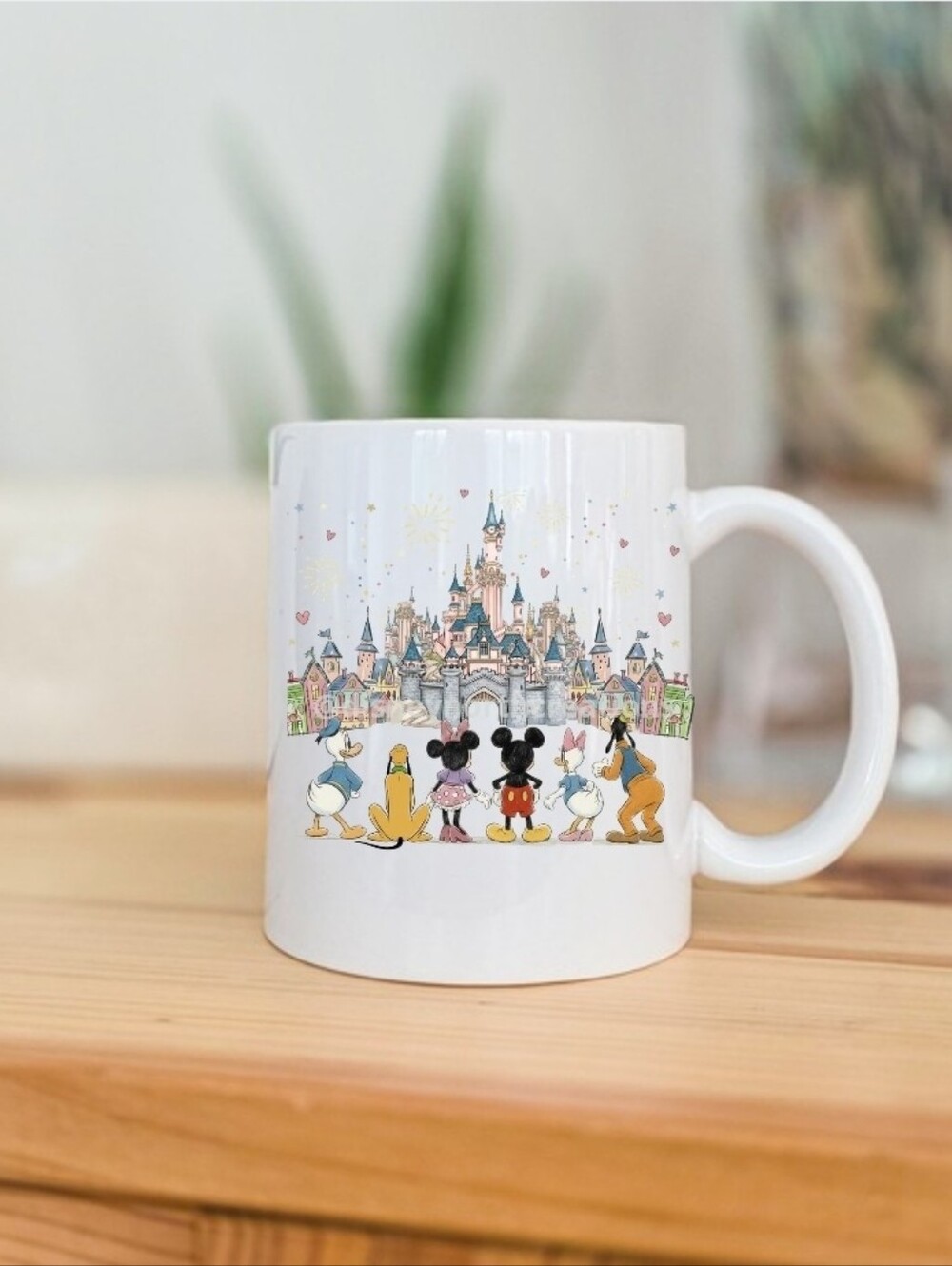 Disney Characters & Castle White Ceramic Mug